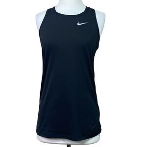 Nike Pro Fitted Tank Top Solid Black Size XL